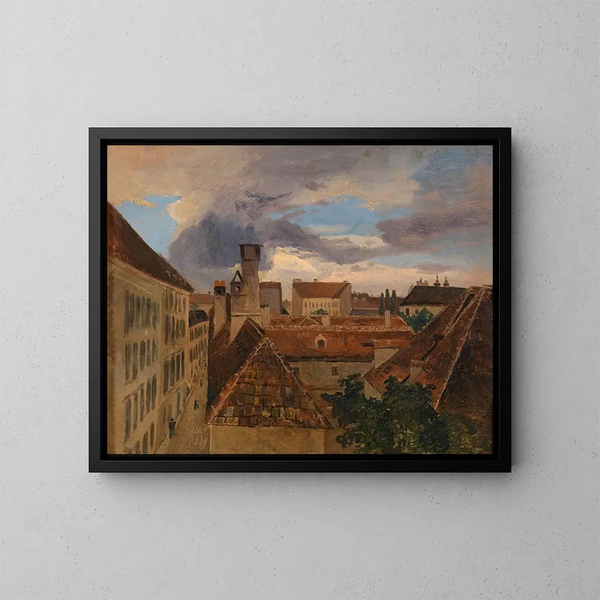 Vue dans la Beatrixgasse à Vienne - Adalbert Stifter — gerahmtes Bild an der Wand