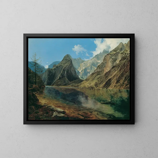 Der Königsee mit dem Watzmann - Adalbert Stifter — gerahmtes Bild an der Wand
