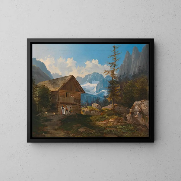 in der Gosau-Tal, Oberösterreich - Adalbert Stifter — gerahmtes Bild an der Wand