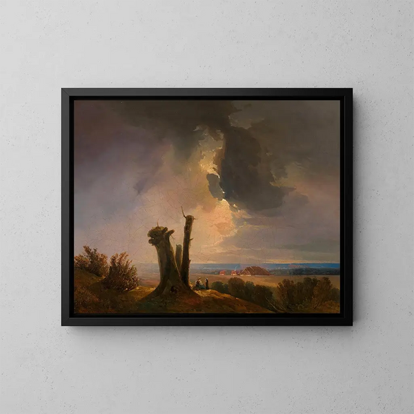Landschaft des westlichen Ungarns, Blick vom Leithagebirge - Adalbert Stifter — gerahmtes Bild an der Wand