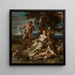 Adam e Eva con i figli Caino e Abele - Lorenzo De Ferrari — quadro incorniciato alla parete