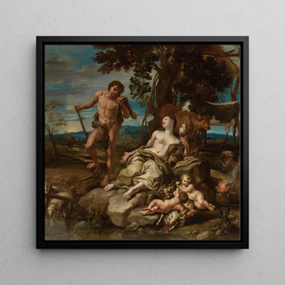 Lorenzo De Ferrari - Adam And Eve With The Infants Cain And Abel.webp