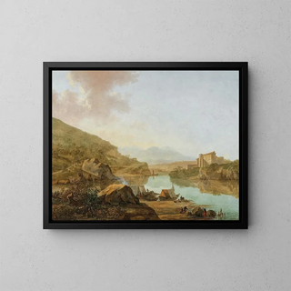 Adam Pynacker - An extensive Italianate river landscape (Case Conflict).webp