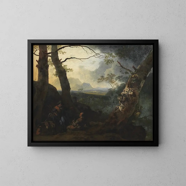 Landschaft im Süden mit Hirten - Adam Pynacker — gerahmtes Bild an der Wand