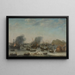 Naval Battle near Gibraltar, April 25, 1607 - Adam Willaerts — framed artwork on a wall