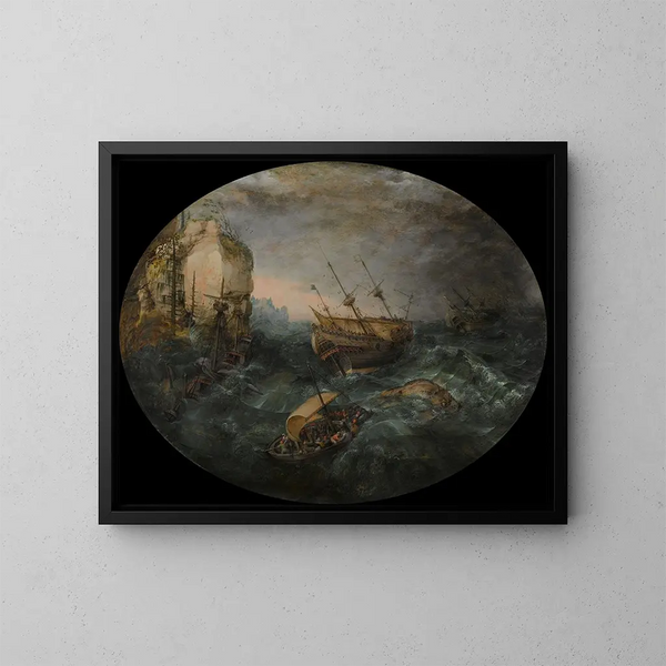 Naufrage au large d'une côte rocheuse - Adam Willaerts — quadro incorniciato alla parete