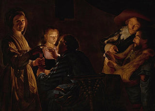 Adam de Coster - Card Players By Candlelight.webp