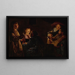 Adam de Coster - Card Players By Candlelight.webp