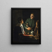 Zwei nächtliche Bildhauer in Rom Doppelporträt von François Duquesnoy und Georg Petel - Adam de Coster — gerahmtes Bild an der Wand