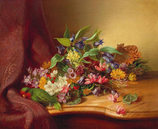 Adele Schuster - Flower Piece With Parrot.webp