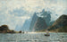 Fishing Boats Painting on a Norwegian Fjord - Adelsteen Normann — artwork view