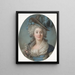 a noble woman in fashion wearing a feathered hat - Adélaïde Labille-Guiard — framed artwork on a wall