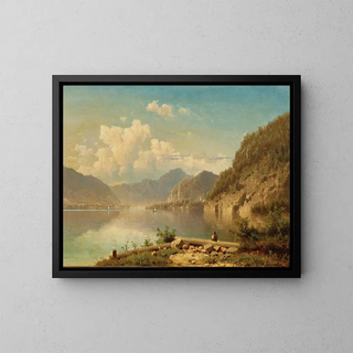 Adolf Chwala - A Scene on Lake Wolfgangsee.webp