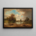 Offene Landschaft mit Teich - Adolf Chwala — gerahmtes Bild an der Wand