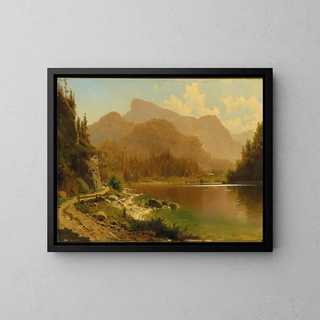 Adolf Chwala - The Krottensee with View of the Schafberg.webp