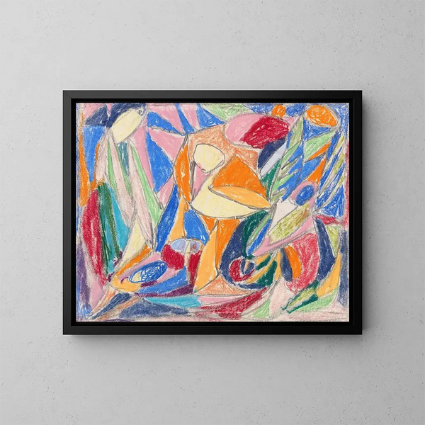Ohne Titel - Adolf Hölzel — gerahmtes Bild an der Wand
