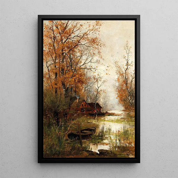 In den Wäldern von Fontainebleau - Adolf Kaufmann — gerahmtes Bild an der Wand