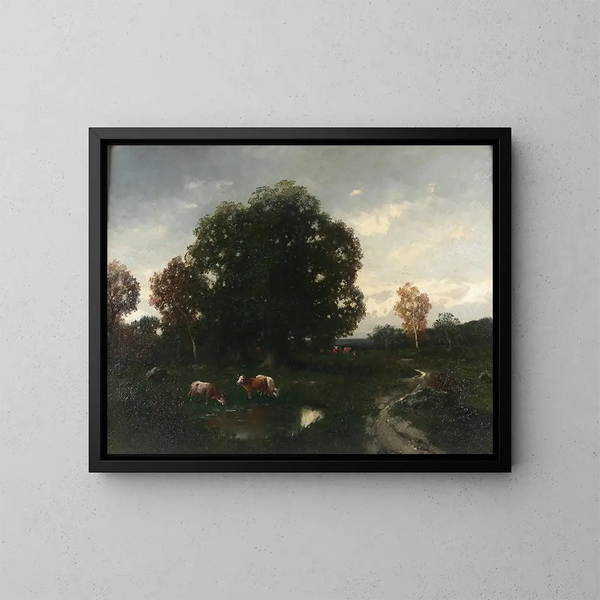 Khe dans le pré - Adolf Kaufmann — quadro incorniciato alla parete
