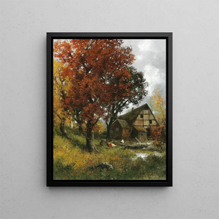 Adolf Kaufmann - Mhle im Herbstwald.webp