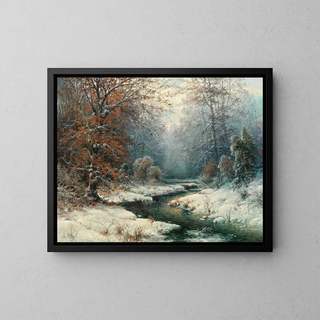 Adolf Kaufmann - Winterliche Flusslandschaft.webp