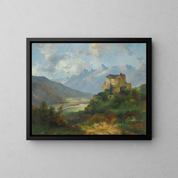 Château de Vaduz - Adolf Obermüllner — gerahmtes Bild an der Wand