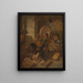 Don Quixote in his office - Adolf Schrödter — framed artwork on a wall