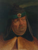 Study of a man's head with a decorative headband on a hood - Adolf Schrödter — artwork view