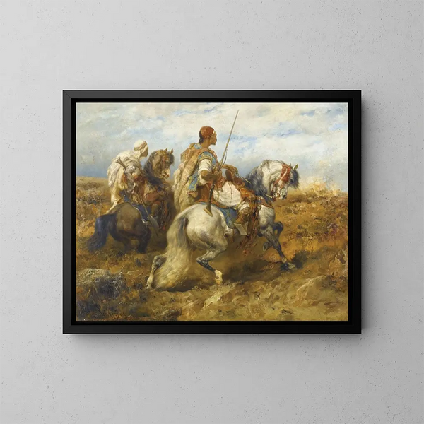 Kavaliere - Adolf Schreyer — gerahmtes Bild an der Wand
