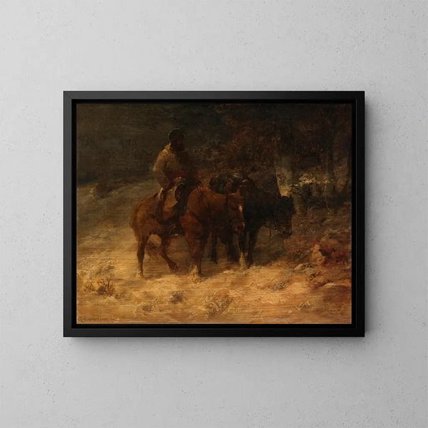 Der Rückkehr - Adolf Schreyer — gerahmtes Bild an der Wand