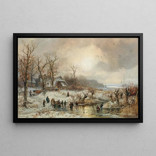 Adolf Stademann - Winter Amusements in the Setting Sun.webp