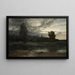 Il convento Fahr vicino a Zurigo sul fiume Limmat - Adolf Stäbli — quadro incorniciato alla parete