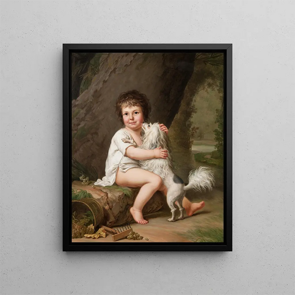 Adolf Ulrik Wertmller - Portrait of the young Henri BertholetCampan 17841821 with the dog Aline.webp