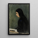 Woman with Black Hair Reading - Adolf von Becker — artwork view