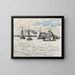 Bateaux à voile sur une surface d'eau - Adolf le Comte — gerahmtes Bild an der Wand