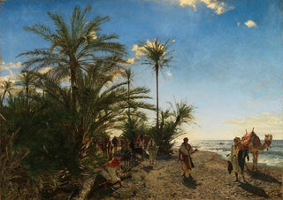 Adolf von Meckel - Die Palmen von Akabah am Roten Meer.webp