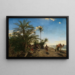 Adolf von Meckel - Die Palmen von Akabah am Roten Meer.webp