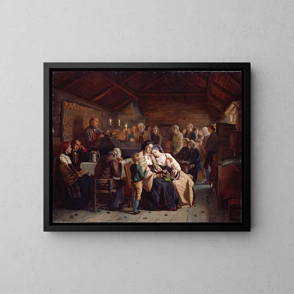 Festliches Trauergedeck - Adolph Tidemand — gerahmtes Bild an der Wand