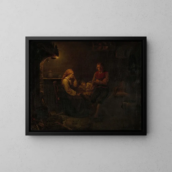 L Kinderkrankenhaus - Adolph Tidemand — gerahmtes Bild an der Wand