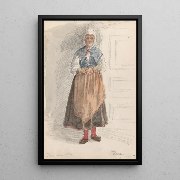 Reproduktion des Gemäldes Kari Saorisdatter Floda - Adolph Tidemand