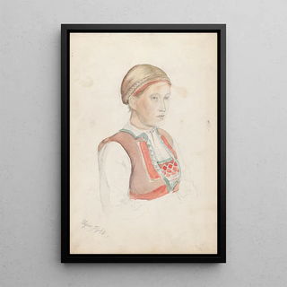 Adolph Tidemand - Kvinne i halvfigur Viky.webp