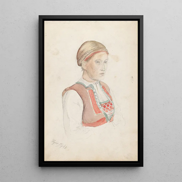 Adolph Tidemand - Kvinne i halvfigur Viky.webp