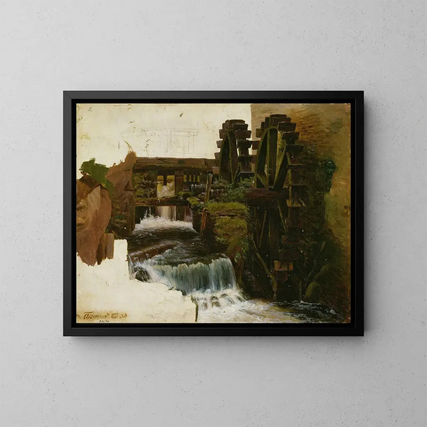 Ruisseau de moulin - Adolph Tidemand — quadro incorniciato alla parete