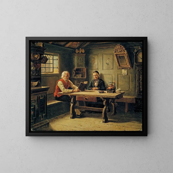 Alter und Einsamkeit - Adolph Tidemand — gerahmtes Bild an der Wand