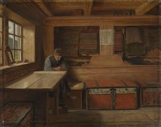 Adolph Tidemand - Old Storeroom in Viky.webp