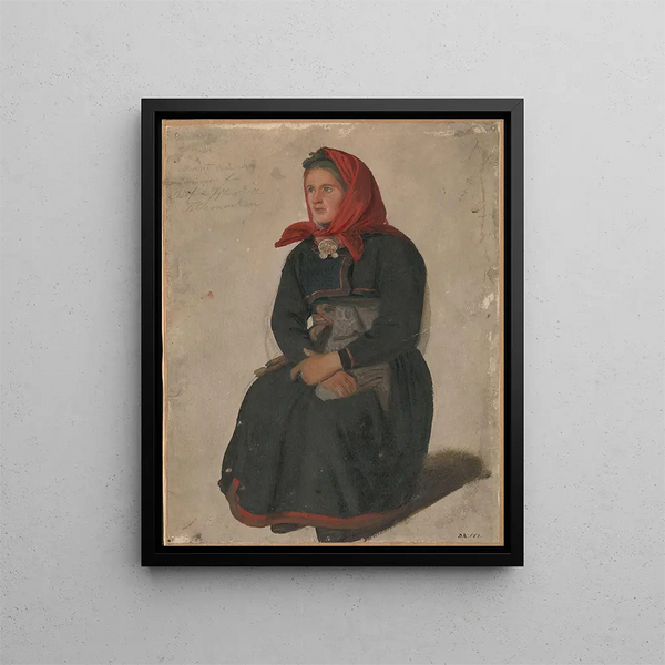 Paesaggistico di Telemark - Adolph Tidemand — quadro incorniciato alla parete