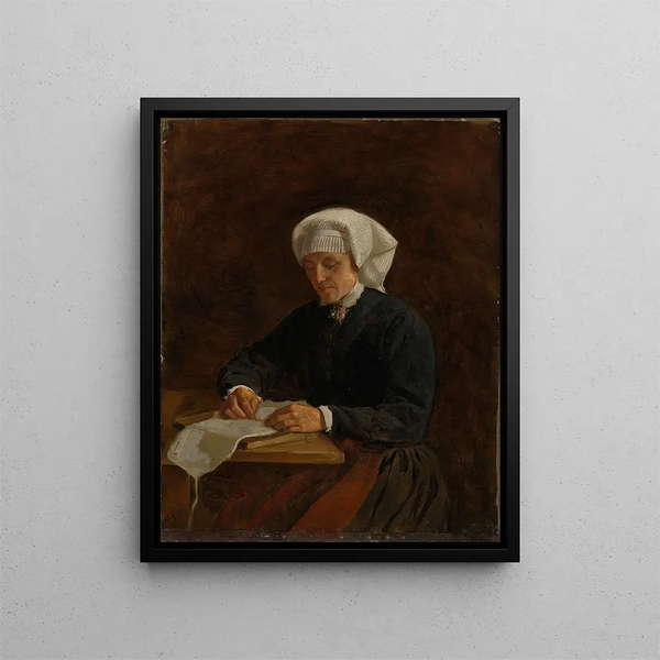 Paysanne di Viky - Adolph Tidemand — quadro incorniciato alla parete
