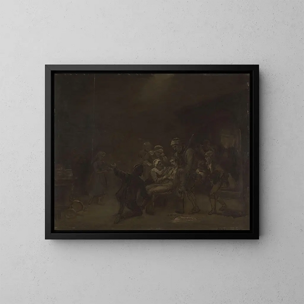 Skizze für Die Rückkehr des Bärenjägers - Adolph Tidemand — gerahmtes Bild an der Wand