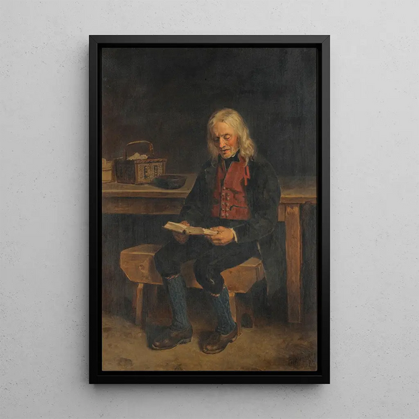 Reproduktion des Gemäldes Der Leser Jan Tanne - Adolph Tidemand