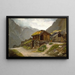 Vista di Gudvangen - Adolph Tidemand — quadro incorniciato alla parete