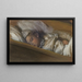 a sleeping infant in its cradle - Adolph von Menzel — framed artwork on a wall